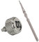 LICHIFIT Edelstahl Uhrenkrone mit Uhrenstiel für NH35 NH36 4R35 4R36 7S26 Uhr Modifikation Teil