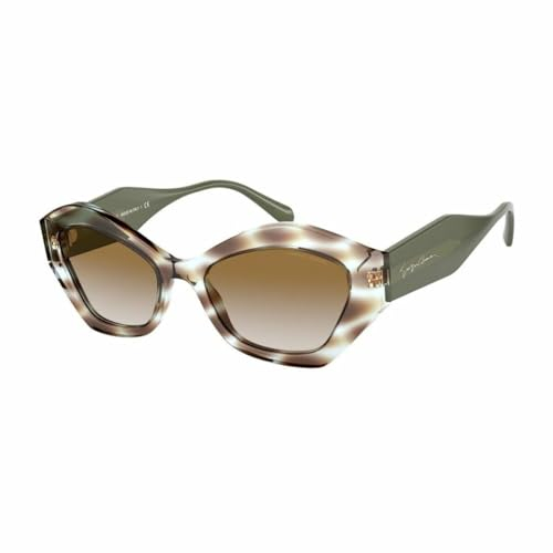 Giorgio Armani Damen Sonnenbrille, Wraparound, Braun, Modern, UV-Schutz, Ø 52 mm