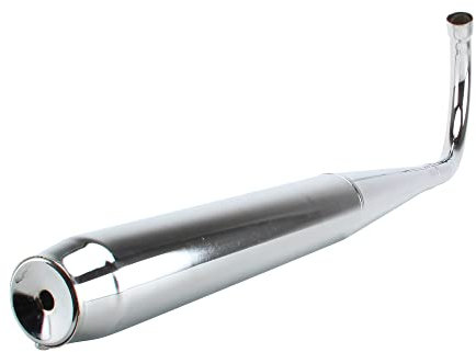 TUNING Auspuffanlage chrom 70/900/36mm (hinten zu/einfach gebogen) kompatibel mit CS GTS KS 50 Typ 448 529 540