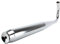 TUNING Auspuffanlage chrom 70/900/36mm (hinten zu/einfach gebogen) kompatibel mit CS GTS KS 50 Typ 448 529 540