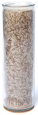 Asmondia Kerze im großen Glas - ohne Duft - Glaskerze - Höhe ca. 20,5 cm (braun)