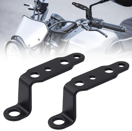 2pcs Motorcycle mounting Bracket Motorcycle spot Light Fog Light Support Relocation Bracket Metal Holder Black (Black)