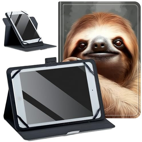 DIGTIALL Étui universel pour tablette 7 à 9 pour Amazon Fire HD 8/Samsung/iPad Mini/Lenovo/TCL, support rotatif à 360 degrés et plusieurs angles de vue Housse de protection pour tablette 7-9 Motif