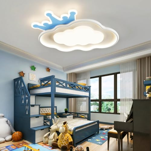 Kinderzimmer LED moderne Deckenleuchte Wolke kreatives Design Beleuchtung Metall Deckenlampe dimmbar mit Fernbedienung Jungen- und Mädchenzimmerlampe geeignet für Babyzimmer Schlafzimmer Wohnzimmer (