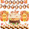 Eichhörnchen Party Dekorationen Eichhörnchen Geburtstag Party Supplies Inklusive Eichhörnchen Geburtstag Banner Kuchen Topper Cupcake Topper Ballons für Waldtiere Party Zoo Tiere Party