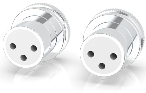 Monosaudio High-End XLR Abschlusskappen, 2 Stück Weiblich, Rhodiniert