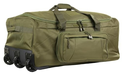 120L Reisetasche mit Rollen, erweiterbare Rolltasche für Herren, Grün, Large, Reisetasche mit Rollen, extra groß