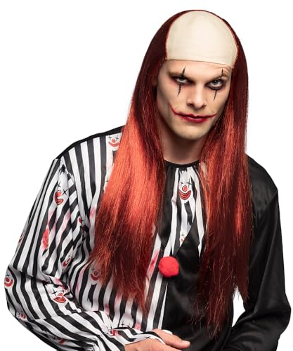 Boland 85612 - Killer Clown Perücke aus Kunsthaar, Zubehör für Halloween, Faschingskostüme, Karneval, Mottoparty