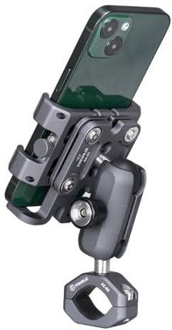 FANAUE Antivol Support Telephone Moto avec Module d'amortissement, en Alliage d'aluminium, Compatible avec Les Bras Doubles de Taille B de RAM Mounts, adapté aux Smartphones de 4.7 à 7 Pouces
