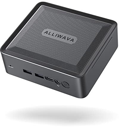ALLIWAVA Mini PC AMD Ryzen 5 5600H(6C/12T, jusqu'à 4,2 GHz), H56 Mini Ordinateur de Bureau 16 Go DDR4-3200M RAM 512 Go SSD PCIe, Micro Tour PC 4K UHD Triple écran, Double HDMI, Type-C