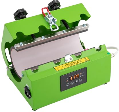 OUBUBY Pressa per tazze, vassoio Hot Press Roller Hot Press Mug Hot Press con indicatore LED per tazze di diametro da 2,8 a 3,3 pollici e un'altezza di meno di 10,6 pollici (verde)