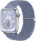 CeMiKa Geflochtenes Armband Kompatibel mit Apple Watch Armband 42mm 38mm 41mm 40mm Damen Herren, Stoff Elastisches Solo Loop Nylon Armband für iWatch Series 10 9 8 7 6 5 4 3 SE Ultra 2 1,BlauGrau