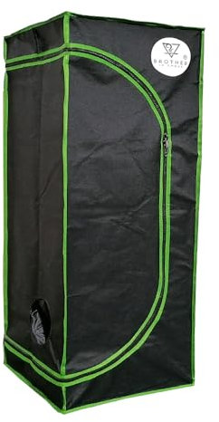 Brother in Smoke ® Premium Growzelt 600D Oxford 40x40x120 cm Grow Tent, Lichtdicht und Wasserdicht Growschrank, Luftig Gewächshaus Growroom für Homegrowing, Indoor-Anbau
