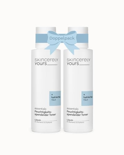 VORTEILSPACK: Skincerely Yours Feuchtigkeitsspendender Toner 2 x 100ml I hautberuhigendes Gesichtswasser für intensiv durchfeuchtete Haut I reduziert Rötungen I 5% Niacinamid, 2% Panthenol