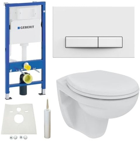 Vorwandelement Duofix Ideal Standard hänge WC Toilette spülrandlos Drückerplatte Komplettset