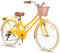 Glerc Missy 24“ Zoll Mädchen Cruiser Jugend Teen Frau Fahrrad 6-Gang Teen Hybrid Stadt Fahrrad für Jugendliche im Alter von 12 13 14 15 Jahre alt mit Weidenkorb & Leichtgewicht, gelb