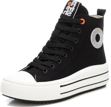 REFRESH - Zapatillas Abotinadas Mujer Negro - Calzado Cómodo y Versátil - Moda casual - Modelo 17272206 (Talla 41)