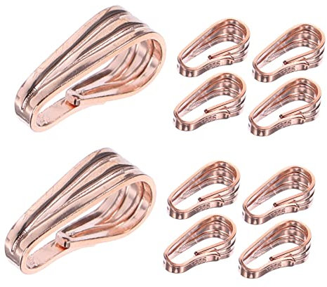 PHENOFICE 10pcs Necklace Pendants DIY Accessories Jewelry Making Charms Link Buckle for DIY S925 Silver Comfortable Texture