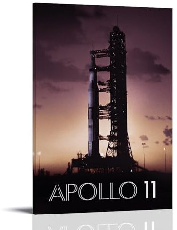 MADOMMED Space Mission Apollo 11 Poster Dekorative Malerei Leinwand Wandkunst Wohnzimmer Poster Schlafzimmer Malerei,Wandkunst Bilddruck Moderne Familienzimmer Dekor 08x12inch(20x30cm)