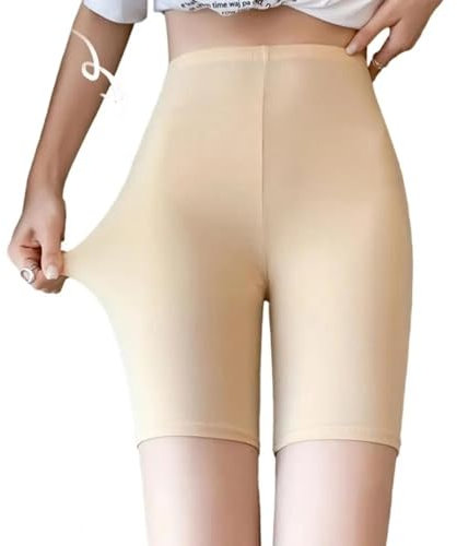 WUFANGBU Leggings Damen Hose Leggings Einfarbig Dünne Yoga-Shorts Elastisch Hüft Heben Push-Up Frauen Hohe Taille Hüft Lifting Gym Shorts L Haut