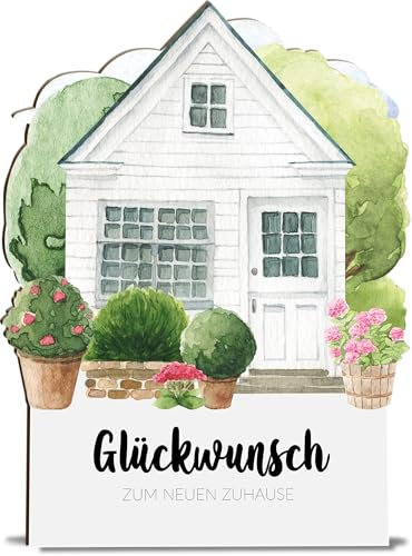 Einzug Geschenk Holzkarte - Einzug Geburtstagskarte | Neues Zuhause Deko, Umzug Geschenkidee, Witzige Deko Einzug, Hauswarming Geschenk, Geschenk für Familie und Freunde zum Einzug