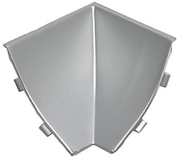 DQ-PP Profilé d'angle intérieur - Aluminium - 23 x 23 mm - Plinthe de cuisine, plan de travail, plinthe de finition murale, barre de table