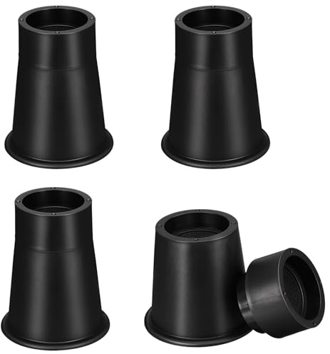 Moendergo Bett Erhöhungen, Stuhl Erhöhungen, hohe Last tragen Runde Möbel Erhöhungen, Heavy Duty Möbel Erhöhungen（Schwarz 4 Pack (5.8 Inch)