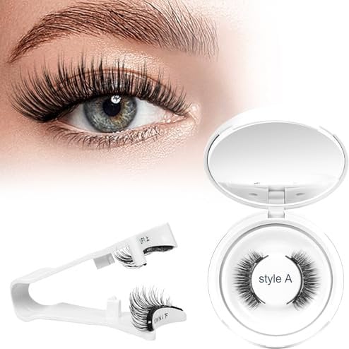 Magnetic-Eyelashes Kit with Applicator, Higu clace Natural Magnetic Lashes Reusable Fasle Eyelashes No Glue Needed, Magnetic Eye Lashes Easy to Wear for Beginner (Style A6)