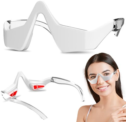 SGZIOO Stellaura Rotlichtbrille, Rotlicht Therapie Augenmassagegerät, Eye Massager, Rotlichttherapie Augenmassage, Augen Massagegerät Unterstützung Bei Augenringe Entfernen, Tränensäcke, Anti Falten
