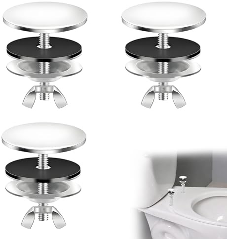 COZERI 3PCS Sink Hole Cover Set - Zinc Alloy & Stainless Steel Tap Hole Stopper, Leak-Proof Tap Hole Blanking Plug Hole Hair Catcher with Rubber Gasket, Fits Kitchen/Bathroom/Laundry Sinks & Bathtubs