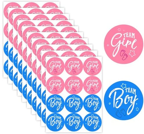 120 Stück Gender-Reveal-Aufkleber, Geschlecht Verkündung Party Zubehör, Für Partyeinladungen Abstimmspiel Geschlecht Offenbarung Baby Dekorationen Baby Shower