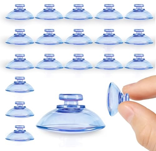 25pcs 30mm Saugnäpfe für Fenster,Klarer Plastiksaugnapf,PVC Kunststoff Saugnapf,für Küche,Bad,Fenster,Fliesen,Spiegel,Starke Absorption, Wiederverwendbar