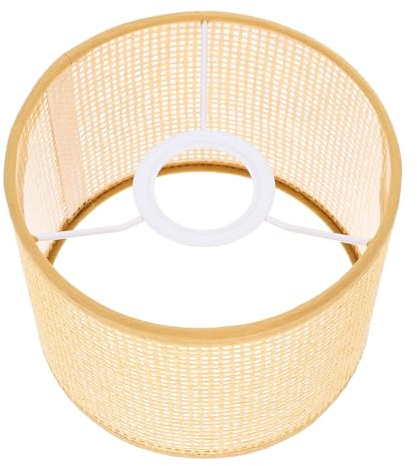 BESPORTBLE Gewebter Lampenschirm aus Rattan Schlichter Lampenschirm für Tischlampe Lampenschirm-dekoration im Retro-stil für Schlafzimmer und Arbeitszimmer