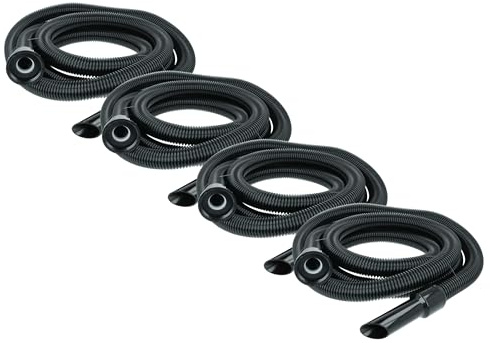 vhbw 4x Tuyau compatible avec Numatic NST220 | NST220 A, Nupro Reflo, NSQS250B, NVH180-11, NVH180 aspirateurs - 3,5 m, avec raccord circulaire 32mm