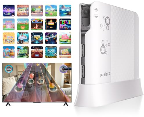 Acelufly Console di Gioco con Rilevamento del Movimento per Bambini, Sistema di Gioco Plug & Play per TV, Ideale per Attività Fisica in Casa, Serate in Famiglia, Feste e Momenti di Gioco