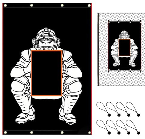 Paraurti da batting cage | Resistente alle intemperie con ricevitore, rete di protezione posteriore per battuta da softball, per giovani, adulti, allenatori, campo esterno, campo, scuola e p