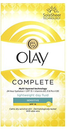 Olay Complete Lightweight Three in One SPF15 Sensitive Moisturiser Day Fluid, 100 ml