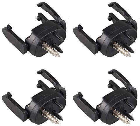 Futheda 4Pcs Golf Ball Pick Up Tool Saver Putter Grip Retriever Plastic Mini Foldable Claw Grabber Sucker Golf Accessories Training Aids Black