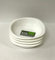ECO 4 Pc Unbreakable Deep 16 x 16 cm White Round Plastic Plates | Small High Edge Kids Plates | Stackable Plastic Plate Reusable for Birthdays, Picnic, BBQ & Parties (White, Small)