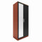 ELEGANT Soft Close 2 Door Wardrobe with Mirrored High Gloss Black/Walnut 1780x760x450mm Bedroom Furniture Sets