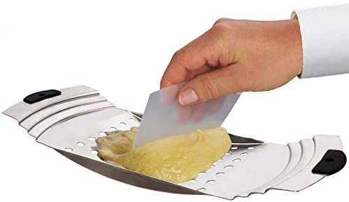 Premium Grade Stainless Steel Spaetzle Maker, Spaetzle Plane with Pastry Scraper Traditional German Egg Noodle Maker