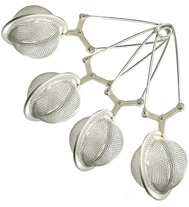 4 Pack Tea Strainer Infuser Stainless Steel Spoon Leaves Herb Mesh Ball Filter Squeeze (4 Pack)