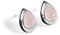 HENRYKA Rose Quartz 925 Sterling Silver Stud Teardrop Earrings | Essential Simple Minimal Natural Gemstone Earrings | Bridesmaid Jewellery | Birthstone Gift