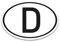 D Magnet Länderkennzeichen Deutschland Schwarz & Weiß - 17,5 x 11,5 cm DIN genormt - PKW LKW Wohnmobil Auto - verpflichtend außerhalb der EU - kfz713