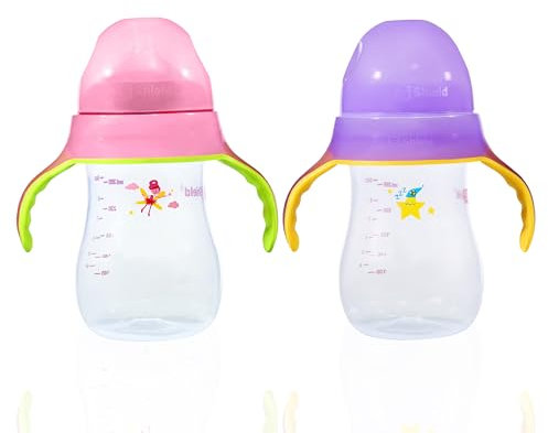 S SHIELD BABY Biberon che brilla al buio. Viola Rosé 9 once (confezione da 2)