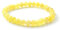 Butterscotch Armband aus baltischem Bernstein | gelblich-weißes Bernsteinarmband | 19 cm Größe | Unisex | 5-6 mm polierte Bernsteinperlen