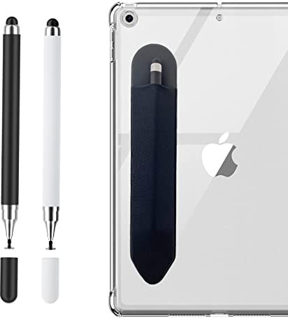 Tablet Stylus Pen for Android/iPhone/Touch Screens/Samsung/Kindle Fire HD,Universal Stylist Capacitive Pens 2 in 1 Pencil Holder for Galaxy Tab A8/A7 Lite/S6/Note 10/Apple iPad/14 Pro Max/13/12/11/SE