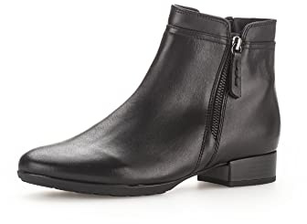 Gabor Damen Ankle Boots | Frauen Stiefeletten | Komfortable Mehrweite (H) | uebergangsstiefel | gefüttert | schwarz (Flausch) | 38.5 EU - 5.5 UK