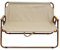 Jawinio Outdoor Campingbank 2-Sitzer Holz faltbar mit Armlehnen Beige