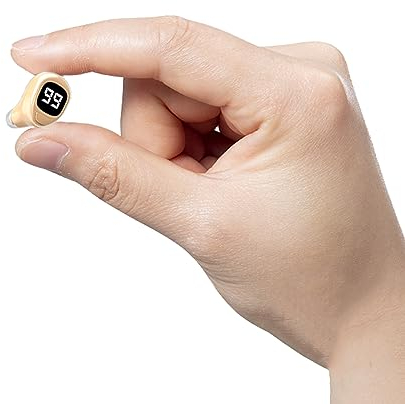 Wireless Single Earbud einzelne unsichtbare Bluetooth Kopfhörer kabellos kleinst versteckt Kopfhörer für Arbeit Schlaf Mini Schlafkopfhörer Semi In-Ear Headset drahtlos Ohrhörer für kleine Ohren Tiny